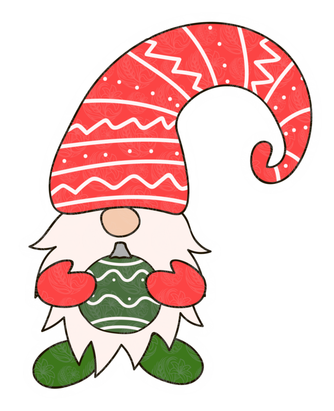 Christmas Gnome with Red Hat and Ornament - GBH22556